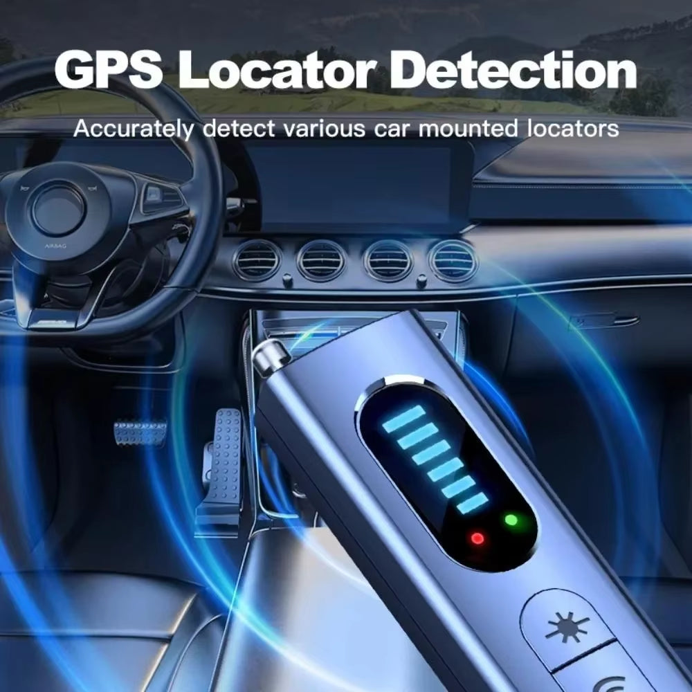 Detects GPS trackers hidden in cars with high accuracy.